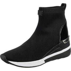 MICHAEL Michael Kors Magas szárú sportcipők 'Skyler'  fekete / ezüst