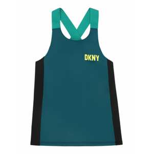 DKNY Top  neonsárga / benzin / fekete