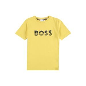 BOSS Kidswear Póló  sárga / fekete