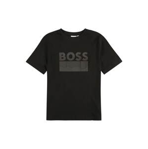 BOSS Kidswear Póló  sötétszürke / fekete