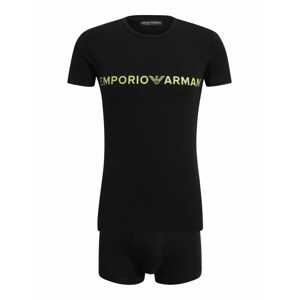 Emporio Armani Rövid pizsama  zöld / fekete
