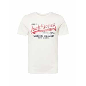 JACK & JONES Póló 'BILL'  éjkék / világospiros / fehér