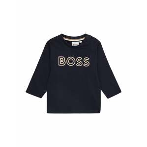 BOSS Kidswear Póló  tengerészkék / barna / fehér