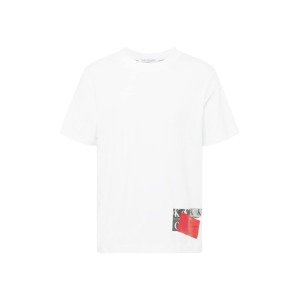 Calvin Klein Jeans Póló  szürke / piros / fehér