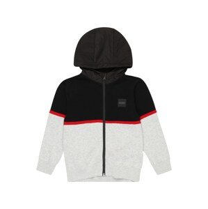 BOSS Kidswear Tréning dzseki  világosszürke / piros / fekete