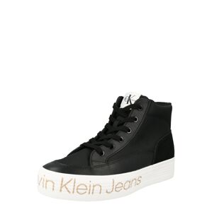 Calvin Klein Jeans Magas szárú sportcipők  fekete / fehér