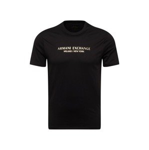 ARMANI EXCHANGE Póló  világos bézs / fekete