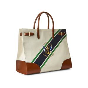Lauren Ralph Lauren Shopper táska 'DEVYN'  krém / tengerészkék / karamell / zöld