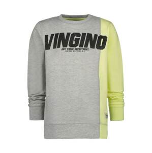 VINGINO Tréning póló 'NOEF'  szürke melír / kiwi / fekete