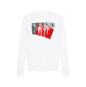 Calvin Klein Jeans Póló 'DISRUPTED'  antracit / piros / fehér