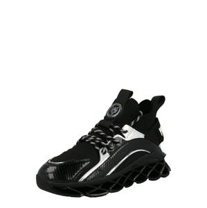 Plein Sport Rövid szárú sportcipők 'Runner Tiger'  sötétszürke / fekete