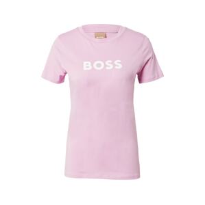 BOSS Orange Póló 'Elogo'  rózsaszín / fehér
