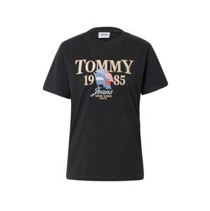 Tommy Jeans Póló  füstkék / arany / piros / fekete