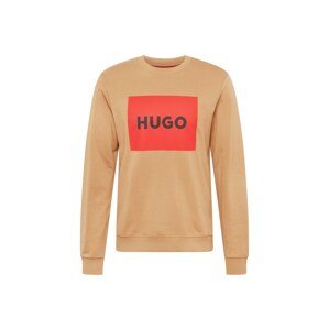 HUGO Tréning póló 'Durago'  teveszín / piros / fekete