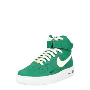 Nike Sportswear Magas szárú sportcipők 'Air Force 1'  zöld / fekete / fehér