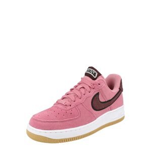 Nike Sportswear Rövid szárú edzőcipők 'Air Force 1'  barna / világos-rózsaszín / fekete