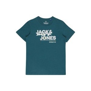 Jack & Jones Junior Póló 'HUNTER'  sárga / szürke / smaragd / fehér