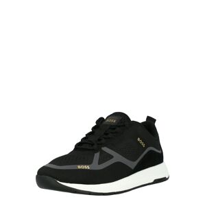 BOSS Black Rövid szárú edzőcipők 'Titanium'  sárga / szürke melír / fekete
