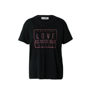 MOS MOSH Póló 'Ciara'  világos-rózsaszín / fekete