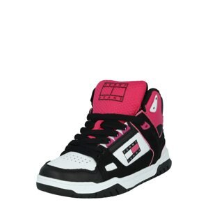 Tommy Jeans Magas szárú edzőcipők  rózsaszín / fekete / fehér