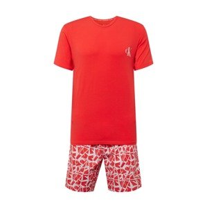 Calvin Klein Underwear Rövid pizsama 'ODSY'  világosszürke / piros