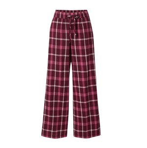 ESPRIT Pizsama nadrágok  rózsaszín / bordó / fehér