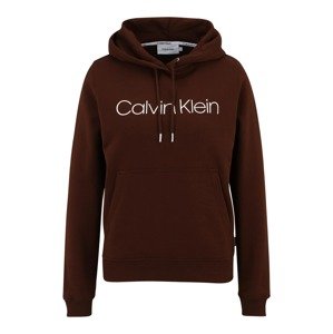 Calvin Klein Tréning póló  sötét barna / fehér