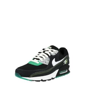 Nike Sportswear Rövid szárú sportcipők 'AIR MAX 90'  szürke / zöld / fekete / fehér