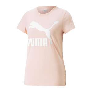 PUMA Póló 'Classics'  pasztell-rózsaszín / fehér
