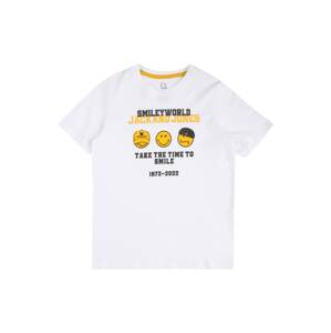 Jack & Jones Junior Póló 'SMILEY WORLD'  sárga / fekete / fehér