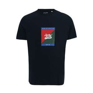 Jack & Jones Plus Póló 'BECKSS'  kék / tengerészkék / sötétzöld / piros