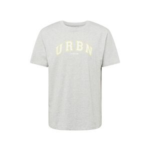 Urban Threads Póló  pasztellsárga / szürke melír / fehér
