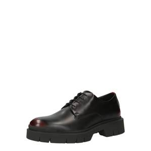 HUGO Fűzős cipő 'Denzel'  piros / fekete