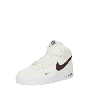 Nike Sportswear Magas szárú edzőcipők 'AIR FORCE 1'  sötét barna / fehér