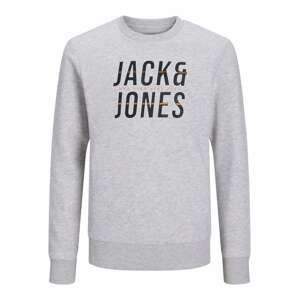 Jack & Jones Junior Tréning póló 'XILO'  szürke melír / narancs / fekete