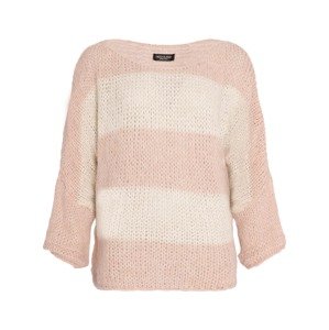 SASSYCLASSY Oversize pulóver  rózsaszín / fehér
