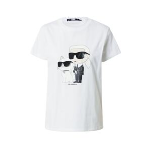 Karl Lagerfeld Póló 'Ikonik'  krém / fekete / piszkosfehér / természetes fehér