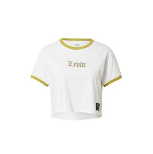 LEVI'S ® Póló 'Graphic Homeroom Tee'  világoszöld / fehér