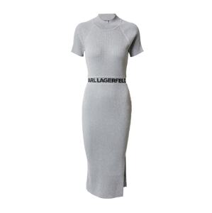Karl Lagerfeld Kötött ruhák  fekete / ezüst