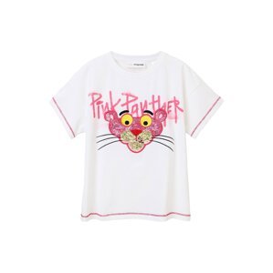 Desigual Póló 'Pink Panther'  arany / rózsaszín / fekete / fehér