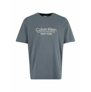 Calvin Klein Big & Tall Póló  sötétszürke / fehér