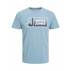 Jack & Jones Junior Póló 'LOGAN'  szürke / világoszöld / fehér