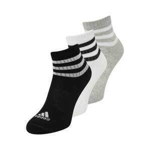 ADIDAS SPORTSWEAR Sportzoknik '3-stripes Cushioned Sportswear -cut 3 Pairs'  szürke / fekete / fehér