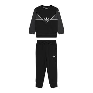 ADIDAS ORIGINALS Jogging ruhák 'Adicolor Crew'  sötétszürke / fekete / fehér