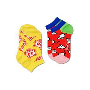 Happy Socks Zokni 'Cat & Mouse'  királykék / méz / zöld / piros