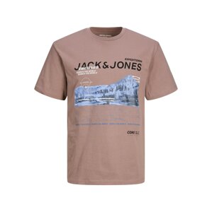 JACK & JONES Póló 'NADES'  világoskék / púder / fekete / fehér