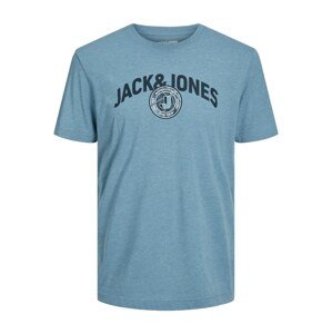 JACK & JONES Póló 'OUNCE'  tengerészkék / füstkék / fehér