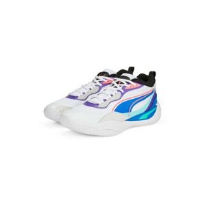 PUMA Sportcipő 'Playmaker Pro'  kék / lila / világos-rózsaszín / fehér