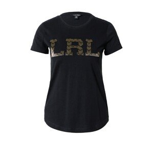 Lauren Ralph Lauren Póló  sötét barna / fekete