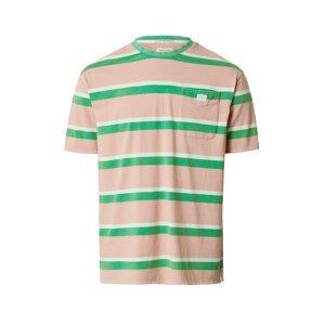 SCOTCH & SODA Póló 'Yarn'  zöld / világos-rózsaszín / fehér